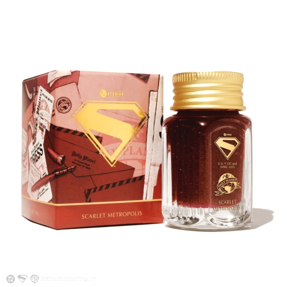 ⭐New In Box! Superman | Scarlet Metropolis 28ml Ink By Ferris Wheel Press